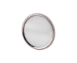 Miroir de poche rond avec finition textile à l'arrière couleur blanc
