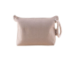 Trousse en coton recyclé avec épaisse poignée en corde 300 g/m2 couleur beige