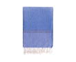 Pareo serviette monochrome en coton recyclé et bio 200 g/m2 couleur bleu