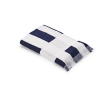 Serviette 80x180 cm en coton recyclé à rayures 450 g/m² couleur bleu