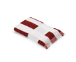 Serviette 80x180 cm en coton recyclé à rayures 450 g/m² couleur rouge