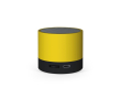 Haut-parleur portable en plastique recyclé à batterie 300mAh couleur jaune