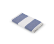 Serviette de plage rayée 80x160 cm en coton recyclé 350 g/m² couleur bleu