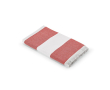 Serviette de plage rayée 80x160 cm en coton recyclé 350 g/m² couleur rouge