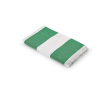 Serviette de plage rayée 80x160 cm en coton recyclé 350 g/m² couleur vert