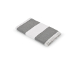 Serviette de plage rayée 80x160 cm en coton recyclé 350 g/m² couleur gris