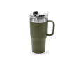 Mug isotherme en inox recyclé à clapet rotatif 490 ml couleur vert militaire
