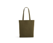 Sac en coton et polyester recyclés à anses longues 280 g/m² couleur vert militaire