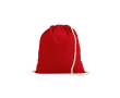 Sac ficelle écologique en coton recyclé et RPET 140 g/m² couleur rouge