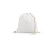 Sac ficelle écologique en coton recyclé et RPET 140 g/m² couleur blanc