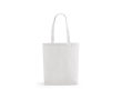 Sac en coton recyclé et RPET à anses longues 220 g/m² couleur blanc