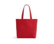 Sac en coton recyclé et RPET à anses longues 280 g/m² couleur rouge