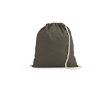 Sac ficelle écologique en coton recyclé et RPET 140 g/m² couleur gris