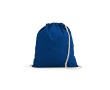 Sac ficelle écologique en coton recyclé et RPET 140 g/m² couleur bleu roi