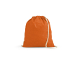 Sac ficelle écologique en coton recyclé et RPET 140 g/m² couleur orange