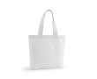 Sac de courses en coton et polyester recyclés 220 g/m² couleur blanc