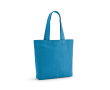 Sac de courses en coton et polyester recyclés 220 g/m² couleur bleu ciel