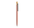 Stylo en aluminium recyclé et RPET à encre bleue Dokumental® couleur rose