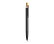 Stylo en aluminium recyclé et RPET à encre bleue Dokumental® couleur noir