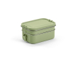 Lunch box double en acier inoxydable recyclé à boucles 1,05L couleur vert chiné