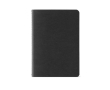 Carnet A6 à pages lignées et couverture en carton recyclé couleur noir