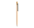 Stylo en aluminium recyclé et RPET à encre bleue Dokumental® couleur champagne