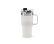 Mug isotherme en inox recyclé à clapet rotatif 490 ml couleur blanc