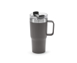 Mug isotherme en inox recyclé à clapet rotatif 490 ml couleur gris
