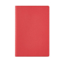 Carnet A5 à pages lignées et couverture en carton recyclé couleur rouge