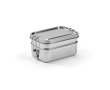 Lunch box en inox recyclé à boucles latérales 1,05 L couleur argenté