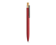 Stylo en aluminium recyclé et RPET à encre bleue Dokumental® couleur bordeaux