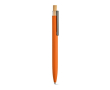 Stylo en aluminium recyclé et RPET à encre bleue Dokumental® couleur orange