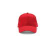 Casquette 5 panneaux en coton recyclé, filet arrière 220g/m² couleur rouge