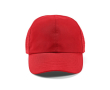 Casquette 6 panneaux en RPET 110 g/m² à velcro ajustable couleur rouge