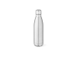 Gourde isotherme en acier inoxydable recyclé brillant 550 ml couleur argenté