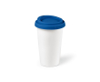Mug isotherme en céramique à emporter avec couvercle 290 ml couleur bleu