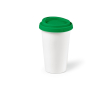 Mug isotherme en céramique à emporter avec couvercle 290 ml couleur vert