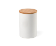Contenant alimentaire en céramique à couvercle bambou 900 ml couleur blanc