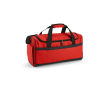 Sac de sport en RPET à sangles noires réfléchissantes couleur rouge
