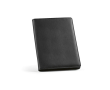 Porte-documents A4 zippé en cuir synthétique avec bloc-notes couleur noir