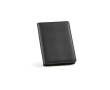 Porte-documents A5 zippé en cuir synthétique avec bloc-notes couleur noir
