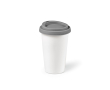 Mug isotherme en céramique à emporter avec couvercle 290 ml couleur gris