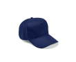 Casquette 5 panneaux en coton recyclé à boucle 280 g/m² couleur bleu marine