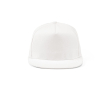 Casquette visière plate, coton recyclé, clip arrière 180g/m² couleur blanc