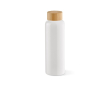 Gourde en verre à bouchon étanche en bambou 490 ml couleur blanc