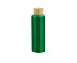 Gourde en verre à bouchon étanche en bambou 490 ml couleur vert