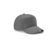Casquette 5 panneaux en coton recyclé à boucle 280 g/m² couleur gris