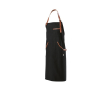 Tablier en coton recyclé et RPET à poche supérieure 300 g/m² couleur noir