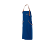 Tablier en coton recyclé et RPET à poche supérieure 300 g/m² couleur bleu marine