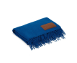 Couverture RPET extra douce à patch personnalisable 180 g/m² couleur bleu marine